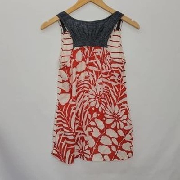 One September denim red white tank top - Picture 13 of 15